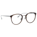 Linda Farrow - Occhiali da Vista Calthorpe Ovali in Corno Grigio - LFL251C94OPT - Linda Farrow Eyewear