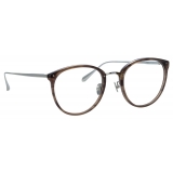 Linda Farrow - Calthorpe Oval Optical Glasses in Grey Horn - LFL251C94OPT - Linda Farrow Eyewear