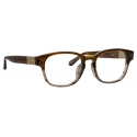 Linda Farrow - Occhiali da Vista Carlos D-Frame in Corno Caramello  - LFL1412C3OPT - Linda Farrow Eyewear