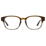 Linda Farrow - Carlos D-Frame Optical Glasses in Caramel Horn - LFL1412C3OPT - Linda Farrow Eyewear