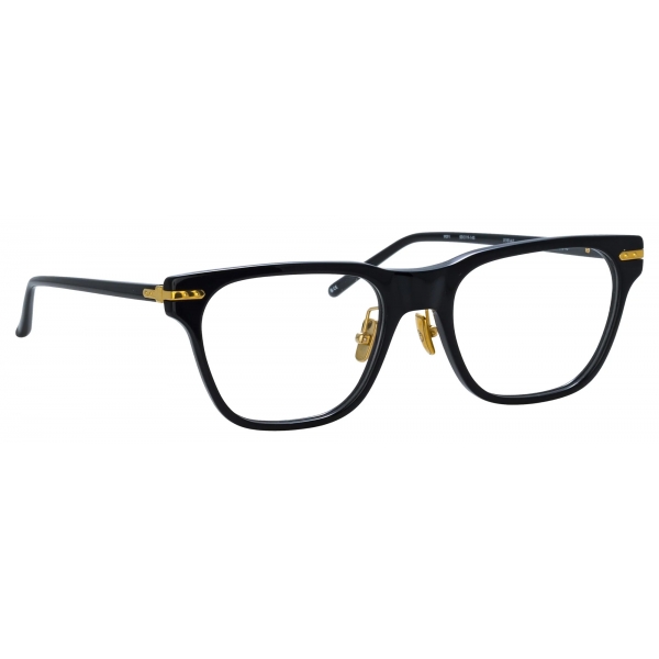 Linda Farrow - Cove D-Frame Optical Glasses in Black (Asian Fit) - LF81AC1OPT - Linda Farrow Eyewear