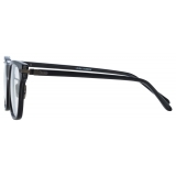 Linda Farrow - Cove D-Frame Optical Glasses in Black and Matt Nickel (Asian Fit) - LF81AC5OPT - Linda