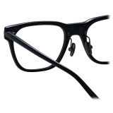 Linda Farrow - Cove D-Frame Optical Glasses in Black and Matt Nickel (Asian Fit) - LF81AC5OPT - Linda