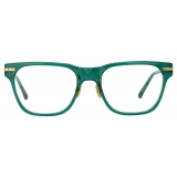 Linda Farrow - Cove D-Frame Optical Glasses in Bottle Green (Asian Fit) - LF81AC4OPT - Linda Farrow