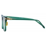 Linda Farrow - Cove D-Frame Optical Glasses in Bottle Green (Asian Fit) - LF81AC4OPT - Linda Farrow