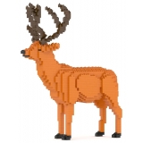 Jekca - Deer 01 - Big - Lego - Scultura - Costruzione - 4D - Animali di Mattoncini - Toys