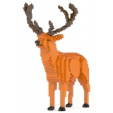 Jekca - Deer 01 - Big - Lego - Scultura - Costruzione - 4D - Animali di Mattoncini - Toys