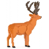 Jekca - Deer 01 - Big - Lego - Scultura - Costruzione - 4D - Animali di Mattoncini - Toys