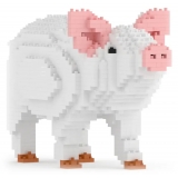 Jekca - Pig 01 - Big - Lego - Scultura - Costruzione - 4D - Animali di Mattoncini - Toys