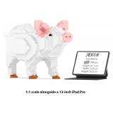 Jekca - Pig 01 - Big - Lego - Sculpture - Construction - 4D - Brick Animals - Toys