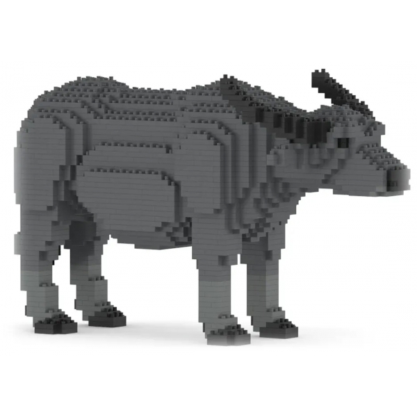 Jekca - Buffalo 01 - Big - Lego - Scultura - Costruzione - 4D - Animali di Mattoncini - Toys