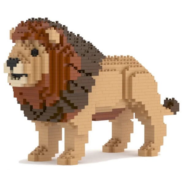 Jekca - Lion 03 - Lego - Scultura - Costruzione - 4D - Animali di Mattoncini - Toys