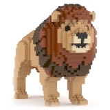 Jekca - Lion 03 - Lego - Sculpture - Construction - 4D - Brick Animals - Toys