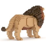 Jekca - Lion 03 - Lego - Sculpture - Construction - 4D - Brick Animals - Toys