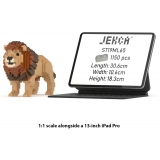 Jekca - Lion 03 - Lego - Sculpture - Construction - 4D - Brick Animals - Toys