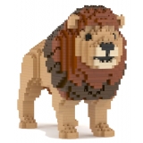 Jekca - Lion 03 - Big - Lego - Sculpture - Construction - 4D - Brick Animals - Toys