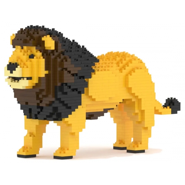 Jekca - Lion 01 - Big - Lego - Sculpture - Construction - 4D - Brick Animals - Toys