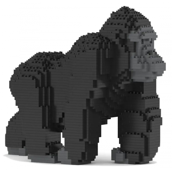 Jekca - Gorilla 01 - Big - Lego - Scultura - Costruzione - 4D - Animali di Mattoncini - Toys