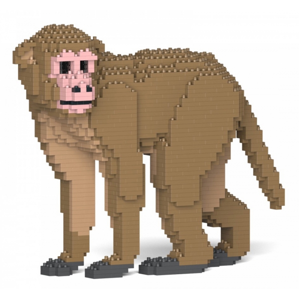 Jekca - Monkey 01 - Big - Lego - Scultura - Costruzione - 4D - Animali di Mattoncini - Toys