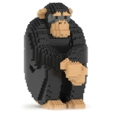 Jekca - Chimpanzee 01 - Big - Lego - Scultura - Costruzione - 4D - Animali di Mattoncini - Toys