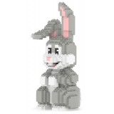 Jekca - Rabbit 03 - Big - Lego - Scultura - Costruzione - 4D - Animali di Mattoncini - Toys