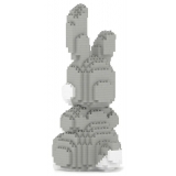 Jekca - Rabbit 03 - Big - Lego - Scultura - Costruzione - 4D - Animali di Mattoncini - Toys