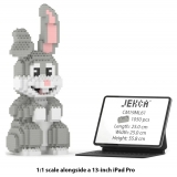 Jekca - Rabbit 03 - Big - Lego - Scultura - Costruzione - 4D - Animali di Mattoncini - Toys