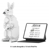 Jekca - Rabbit 01 - Big - Lego - Scultura - Costruzione - 4D - Animali di Mattoncini - Toys