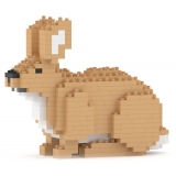 Jekca - Rabbit 02 - Big - Lego - Scultura - Costruzione - 4D - Animali di Mattoncini - Toys