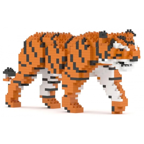 Jekca - Tiger 01 - Big - Lego - Sculpture - Construction - 4D - Brick Animals - Toys