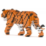 Jekca - Tiger 01 - Big - Lego - Scultura - Costruzione - 4D - Animali di Mattoncini - Toys