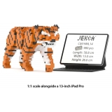 Jekca - Tiger 01 - Big - Lego - Scultura - Costruzione - 4D - Animali di Mattoncini - Toys