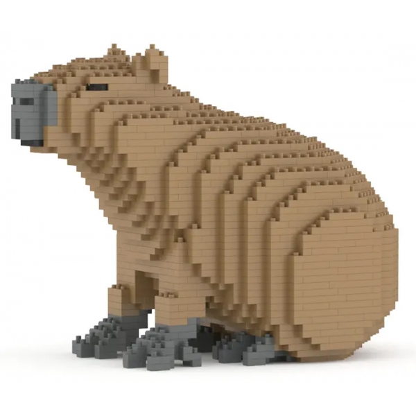 Jekca - Capybara 01 - Big - Lego - Scultura - Costruzione - 4D - Animali di Mattoncini - Toys