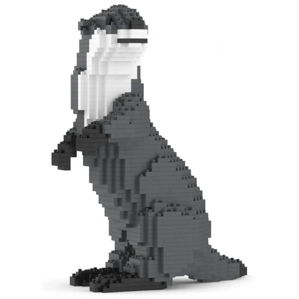 Jekca - Asian Small-Clawed Otter 01 - Big - Lego - Scultura - Costruzione - 4D - Animali di Mattoncini - Toys