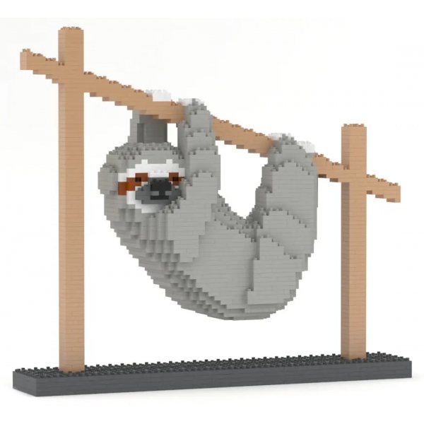 Jekca - Sloth 01 - Big - Lego - Sculpture - Construction - 4D - Brick Animals - Toys