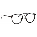 Linda Farrow - Danilo Angular Optical Glasses in Matt Nickel - Linda Farrow Eyewear