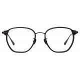 Linda Farrow - Danilo Angular Optical Glasses in Matt Nickel - Linda Farrow Eyewear