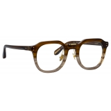 Linda Farrow - Fletcher Angular Optical Glasses in Caramel Horn - LFL1103C16OPT - Linda Farrow Eyewear