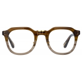 Linda Farrow - Fletcher Angular Optical Glasses in Caramel Horn - LFL1103C16OPT - Linda Farrow Eyewear