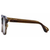 Linda Farrow - Fletcher Angular Optical Glasses in Caramel Horn - LFL1103C16OPT - Linda Farrow Eyewear