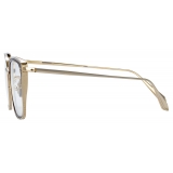 Linda Farrow - Hans Square Optical Glasses in Light Gold - LFL1485C3OPT - Linda Farrow Eyewear