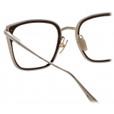 Linda Farrow - Hans Square Optical Glasses in Light Gold - LFL1485C3OPT - Linda Farrow Eyewear