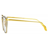 Linda Farrow - Hans Square Optical Glasses in Yellow Gold - LFL1485C1OPT - Linda Farrow Eyewear