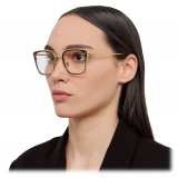 Linda Farrow - Hans Square Optical Glasses in Yellow Gold - LFL1485C1OPT - Linda Farrow Eyewear