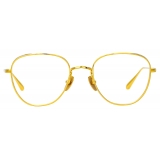 Linda Farrow - Hardy Oval Optical Glasses in Yellow Gold - LFL1503C4OPT - Linda Farrow Eyewear