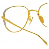 Linda Farrow - Hardy Oval Optical Glasses in Yellow Gold - LFL1503C4OPT - Linda Farrow Eyewear