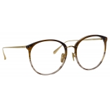 Linda Farrow - Kings Oversized Optical Glasses in Caramel Horn - LFL747C39OPT - Linda Farrow Eyewear