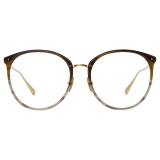 Linda Farrow - Kings Oversized Optical Glasses in Caramel Horn - LFL747C39OPT - Linda Farrow Eyewear