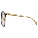 Linda Farrow - Kings Oversized Optical Glasses in Caramel Horn - LFL747C39OPT - Linda Farrow Eyewear