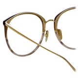 Linda Farrow - Kings Oversized Optical Glasses in Caramel Horn - LFL747C39OPT - Linda Farrow Eyewear